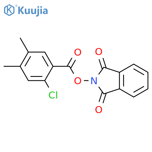 1,3-dioxo-2,3-dihydro-1H-isoindol-2-yl 2-chloro-4,5-dimethylbenzoate structure
