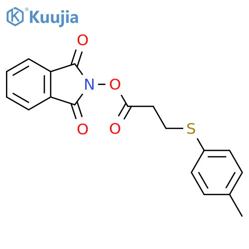 1,3-dioxo-2,3-dihydro-1H-isoindol-2-yl 3-[(4-methylphenyl)sulfanyl]propanoate structure