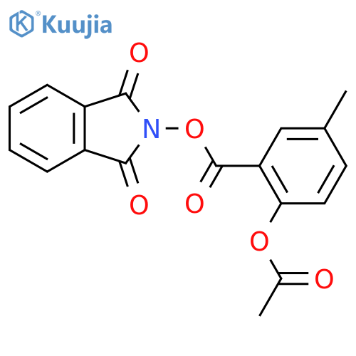 1,3-dioxo-2,3-dihydro-1H-isoindol-2-yl 2-(acetyloxy)-5-methylbenzoate structure