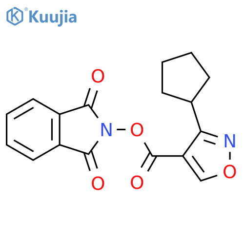 1,3-dioxo-2,3-dihydro-1H-isoindol-2-yl 3-cyclopentyl-1,2-oxazole-4-carboxylate structure