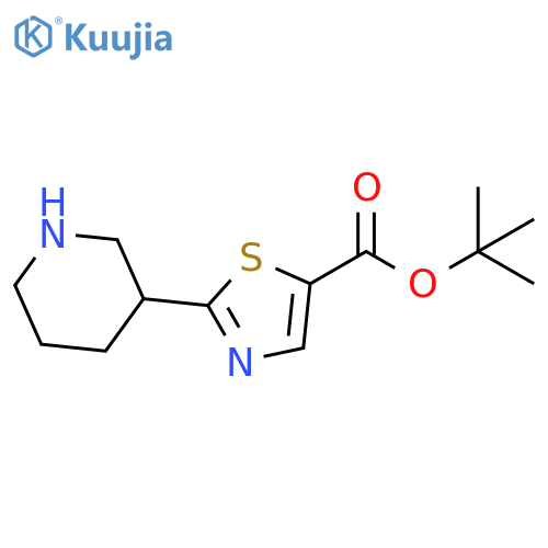 tert-butyl 2-(piperidin-3-yl)-1,3-thiazole-5-carboxylate structure
