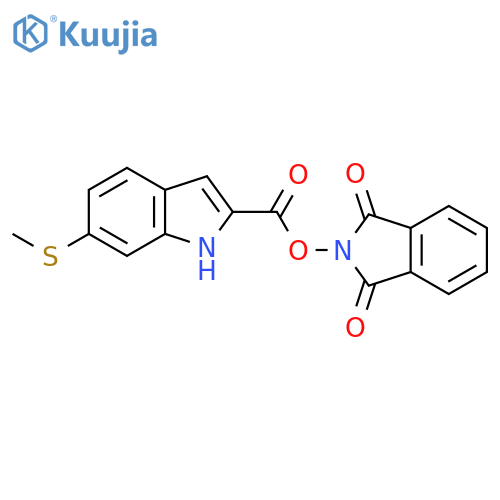 1,3-dioxo-2,3-dihydro-1H-isoindol-2-yl 6-(methylsulfanyl)-1H-indole-2-carboxylate structure