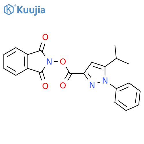 1,3-dioxo-2,3-dihydro-1H-isoindol-2-yl 1-phenyl-5-(propan-2-yl)-1H-pyrazole-3-carboxylate structure