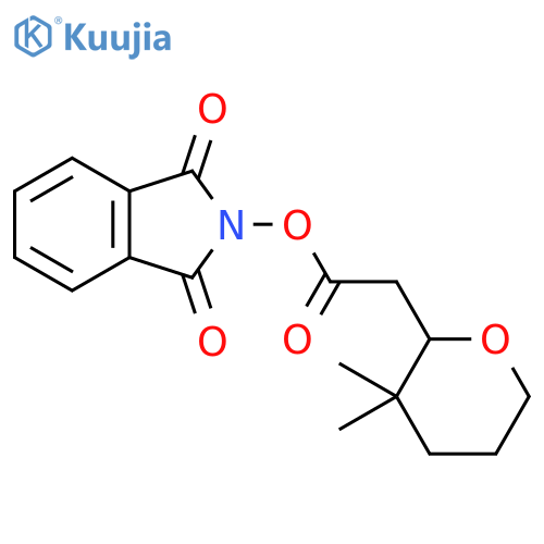 1,3-dioxo-2,3-dihydro-1H-isoindol-2-yl 2-(3,3-dimethyloxan-2-yl)acetate structure