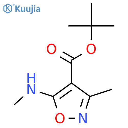 Tert-butyl 3-methyl-5-(methylamino)-1,2-oxazole-4-carboxylate structure