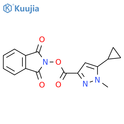 1,3-dioxo-2,3-dihydro-1H-isoindol-2-yl 5-cyclopropyl-1-methyl-1H-pyrazole-3-carboxylate structure