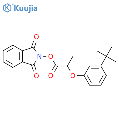 1,3-dioxo-2,3-dihydro-1H-isoindol-2-yl 2-(3-tert-butylphenoxy)propanoate structure