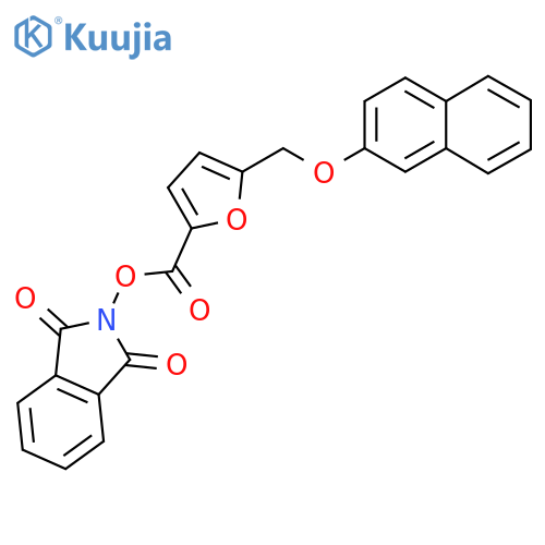1,3-dioxo-2,3-dihydro-1H-isoindol-2-yl 5-[(naphthalen-2-yloxy)methyl]furan-2-carboxylate structure