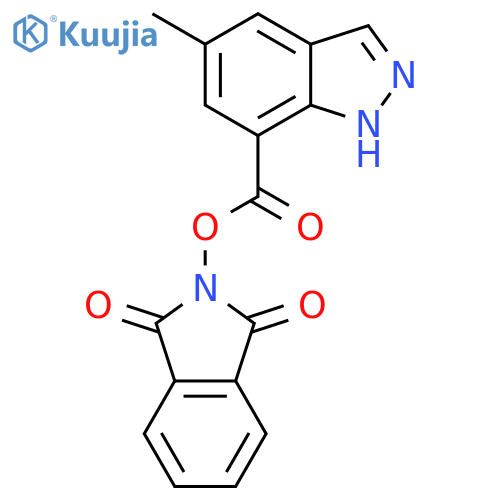 1,3-dioxo-2,3-dihydro-1H-isoindol-2-yl 5-methyl-1H-indazole-7-carboxylate structure