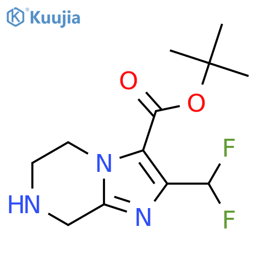 Tert-butyl 2-(difluoromethyl)-5,6,7,8-tetrahydroimidazo[1,2-a]pyrazine-3-carboxylate structure