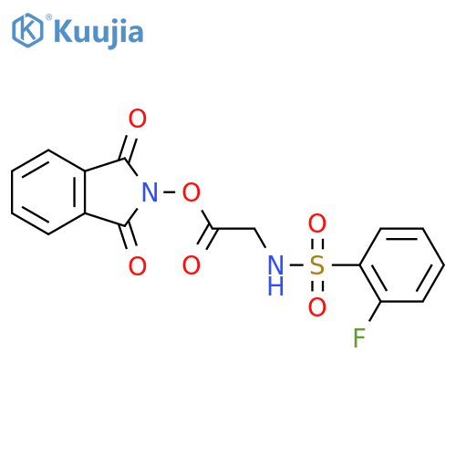 1,3-dioxo-2,3-dihydro-1H-isoindol-2-yl 2-(2-fluorobenzenesulfonamido)acetate structure