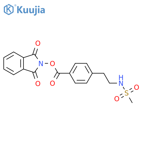 1,3-dioxo-2,3-dihydro-1H-isoindol-2-yl 4-(2-methanesulfonamidoethyl)benzoate structure