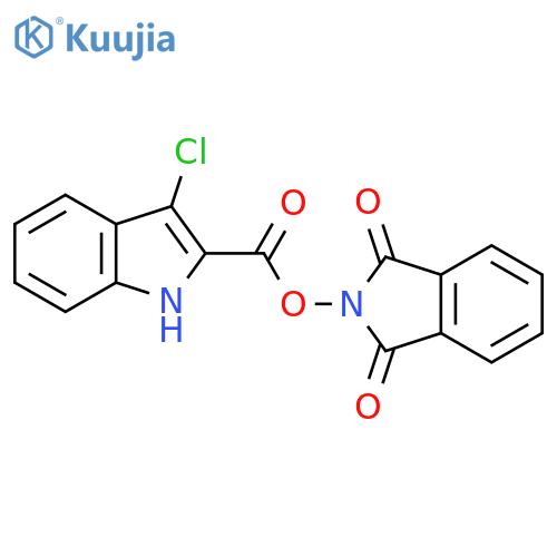 1,3-dioxo-2,3-dihydro-1H-isoindol-2-yl 3-chloro-1H-indole-2-carboxylate structure