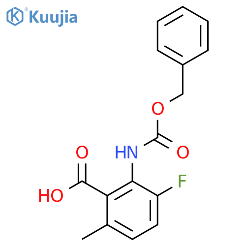 3-Fluoro-6-methyl-2-(phenylmethoxycarbonylamino)benzoic acid structure