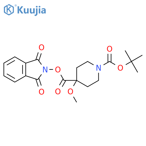 1-tert-butyl 4-(1,3-dioxo-2,3-dihydro-1H-isoindol-2-yl) 4-methoxypiperidine-1,4-dicarboxylate structure
