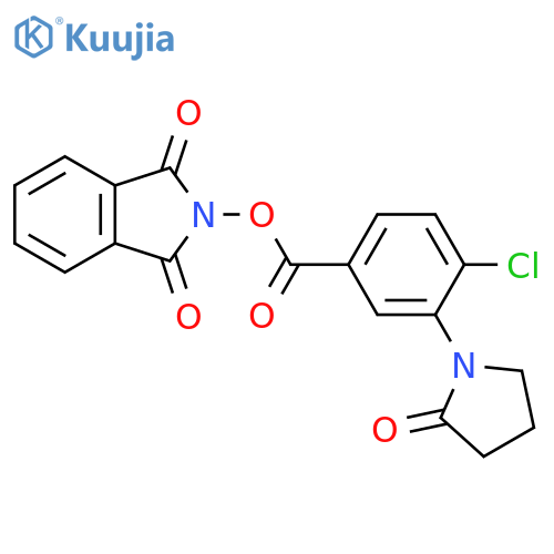 1,3-dioxo-2,3-dihydro-1H-isoindol-2-yl 4-chloro-3-(2-oxopyrrolidin-1-yl)benzoate structure