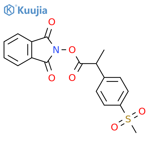 1,3-dioxo-2,3-dihydro-1H-isoindol-2-yl 2-(4-methanesulfonylphenyl)propanoate structure
