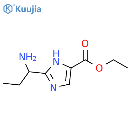 1H-Imidazole-5-carboxylic acid, 2-(1-aminopropyl)-, ethyl ester structure