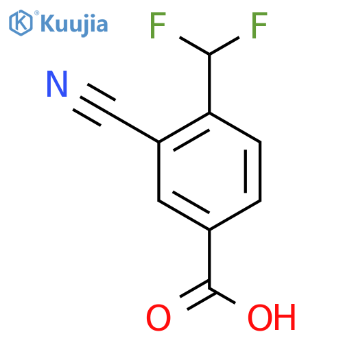 3-Cyano-4-(difluoromethyl)benzoic acid structure