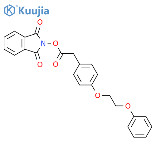 1,3-dioxo-2,3-dihydro-1H-isoindol-2-yl 2-[4-(2-phenoxyethoxy)phenyl]acetate structure