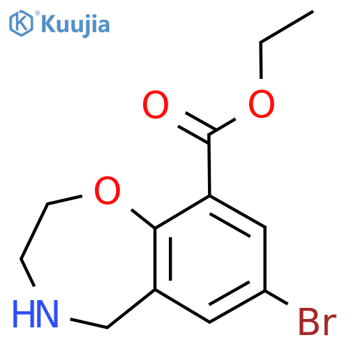 Ethyl 7-bromo-2,3,4,5-tetrahydro-1,4-benzoxazepine-9-carboxylate structure
