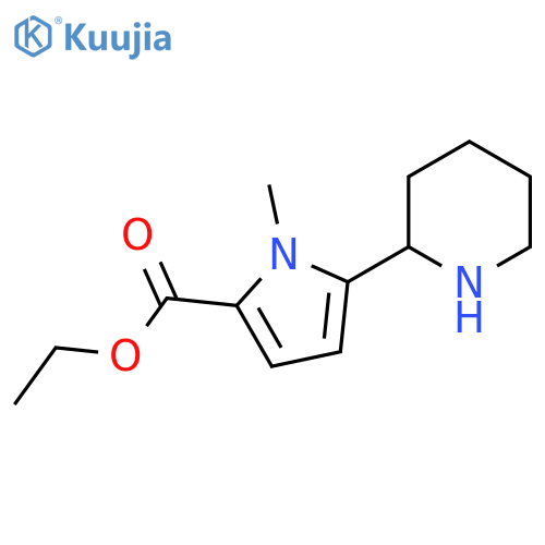 Ethyl 1-methyl-5-piperidin-2-ylpyrrole-2-carboxylate structure