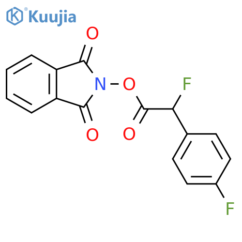 1,3-dioxo-2,3-dihydro-1H-isoindol-2-yl 2-fluoro-2-(4-fluorophenyl)acetate structure