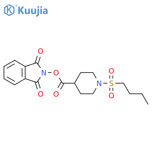 1,3-dioxo-2,3-dihydro-1H-isoindol-2-yl 1-(butane-1-sulfonyl)piperidine-4-carboxylate structure