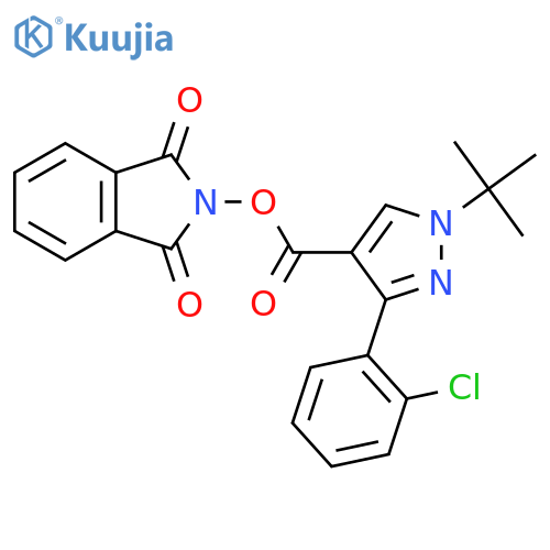 1,3-dioxo-2,3-dihydro-1H-isoindol-2-yl 1-tert-butyl-3-(2-chlorophenyl)-1H-pyrazole-4-carboxylate structure