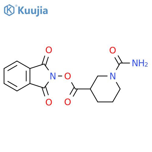 1,3-dioxo-2,3-dihydro-1H-isoindol-2-yl 1-carbamoylpiperidine-3-carboxylate structure