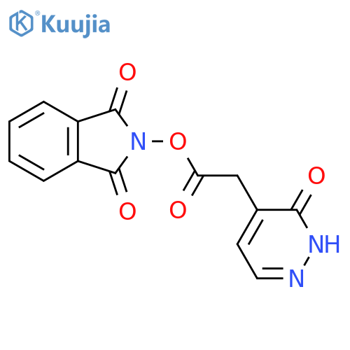 1,3-dioxo-2,3-dihydro-1H-isoindol-2-yl 2-(3-oxo-2,3-dihydropyridazin-4-yl)acetate structure