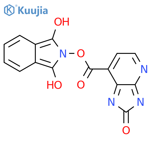 1,3-dioxo-2,3-dihydro-1H-isoindol-2-yl 2-hydroxy-3H-imidazo[4,5-b]pyridine-7-carboxylate structure