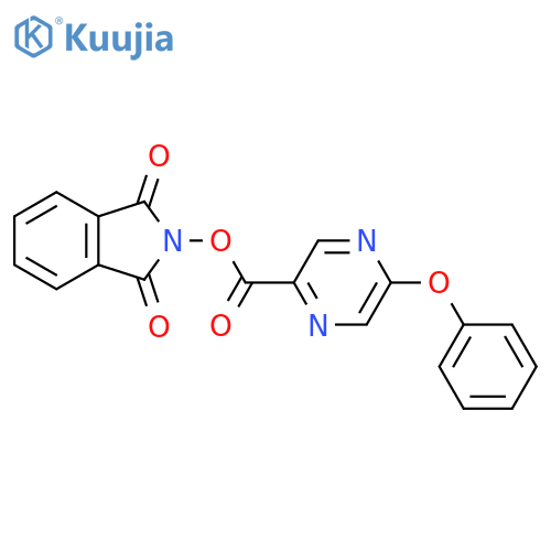 1,3-dioxo-2,3-dihydro-1H-isoindol-2-yl 5-phenoxypyrazine-2-carboxylate structure