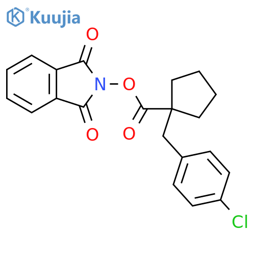1,3-dioxo-2,3-dihydro-1H-isoindol-2-yl 1-[(4-chlorophenyl)methyl]cyclopentane-1-carboxylate structure