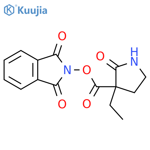 1,3-dioxo-2,3-dihydro-1H-isoindol-2-yl 3-ethyl-2-oxopyrrolidine-3-carboxylate structure