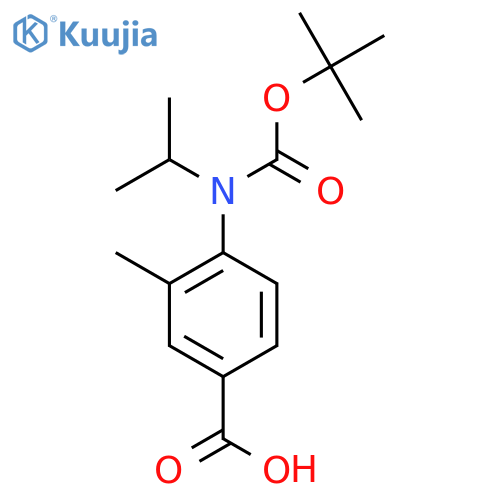 4-{[(Tert-butoxy)carbonyl](propan-2-yl)amino}-3-methylbenzoic acid structure