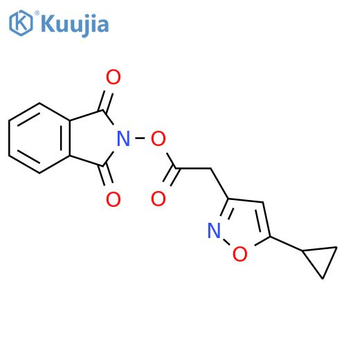 1,3-dioxo-2,3-dihydro-1H-isoindol-2-yl 2-(5-cyclopropyl-1,2-oxazol-3-yl)acetate structure