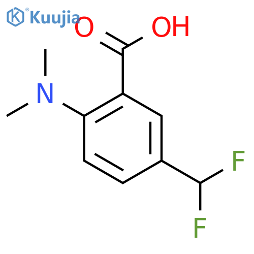 5-(Difluoromethyl)-2-(dimethylamino)benzoic acid structure