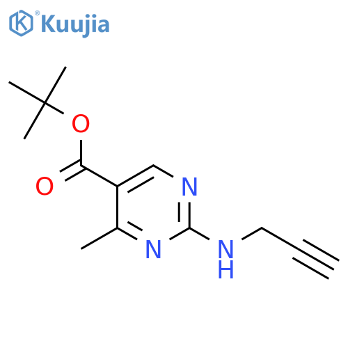 Tert-butyl 4-methyl-2-(prop-2-ynylamino)pyrimidine-5-carboxylate structure