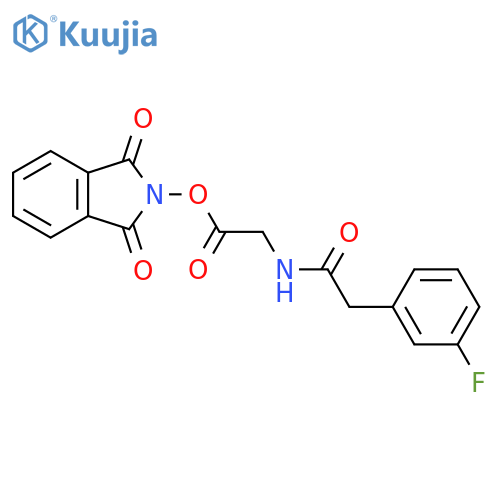 1,3-dioxo-2,3-dihydro-1H-isoindol-2-yl 2-[2-(3-fluorophenyl)acetamido]acetate structure