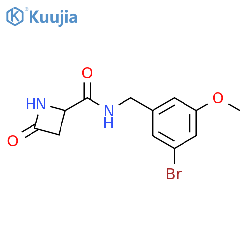 N-(3-bromo-5-methoxyphenyl)methyl-4-oxoazetidine-2-carboxamide structure