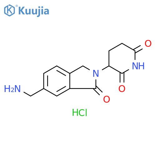 3-6-(aminomethyl)-1-oxo-2,3-dihydro-1H-isoindol-2-ylpiperidine-2,6-dione hydrochloride structure