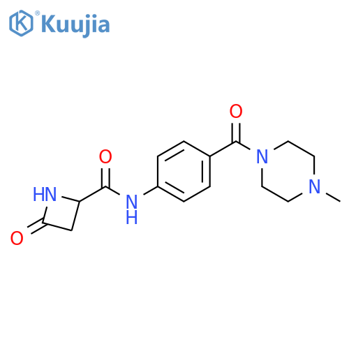 N-[4-[(4-Methyl-1-piperazinyl)carbonyl]phenyl]-4-oxo-2-azetidinecarboxamide structure