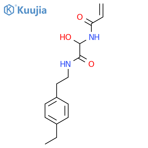 N-({2-(4-ethylphenyl)ethylcarbamoyl}(hydroxy)methyl)prop-2-enamide structure