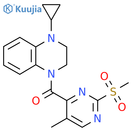 (4-Cyclopropyl-2,3-dihydroquinoxalin-1-yl)-(5-methyl-2-methylsulfonylpyrimidin-4-yl)methanone structure