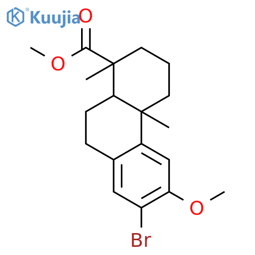 1-Phenanthrenecarboxylicacid, 7-bromo-1,2,3,4a,9,10,10a-octahydro-6-methoxy-1,4a-dimethyl-, methylester, [1S-(1a,4aa,10ab)]- (9CI) structure