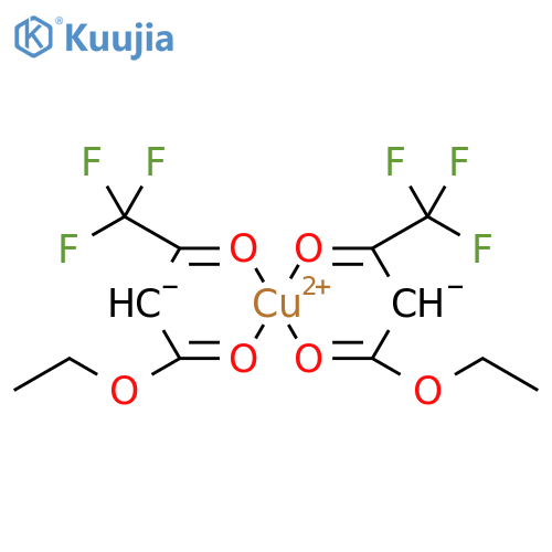 Copper, bis[ethyl 4,4,4-trifluoro-3-(oxo-κO)butanoato-κO']- (9CI) structure