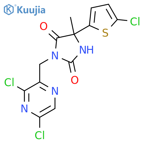 5-(5-Chlorothiophen-2-yl)-3-[(3,5-dichloropyrazin-2-yl)methyl]-5-methylimidazolidine-2,4-dione structure