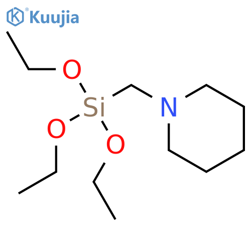 Piperidine, 1-[(triethoxysilyl)methyl]- structure