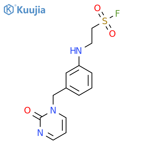 2-[3-[(2-Oxopyrimidin-1-yl)methyl]anilino]ethanesulfonyl fluoride structure